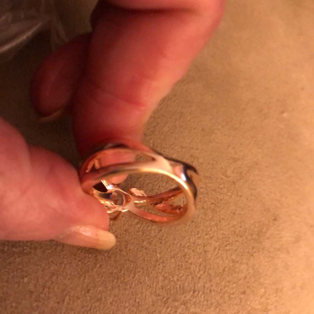 Elegant White Sapphires In .925 / Dipped Gold. - image 4